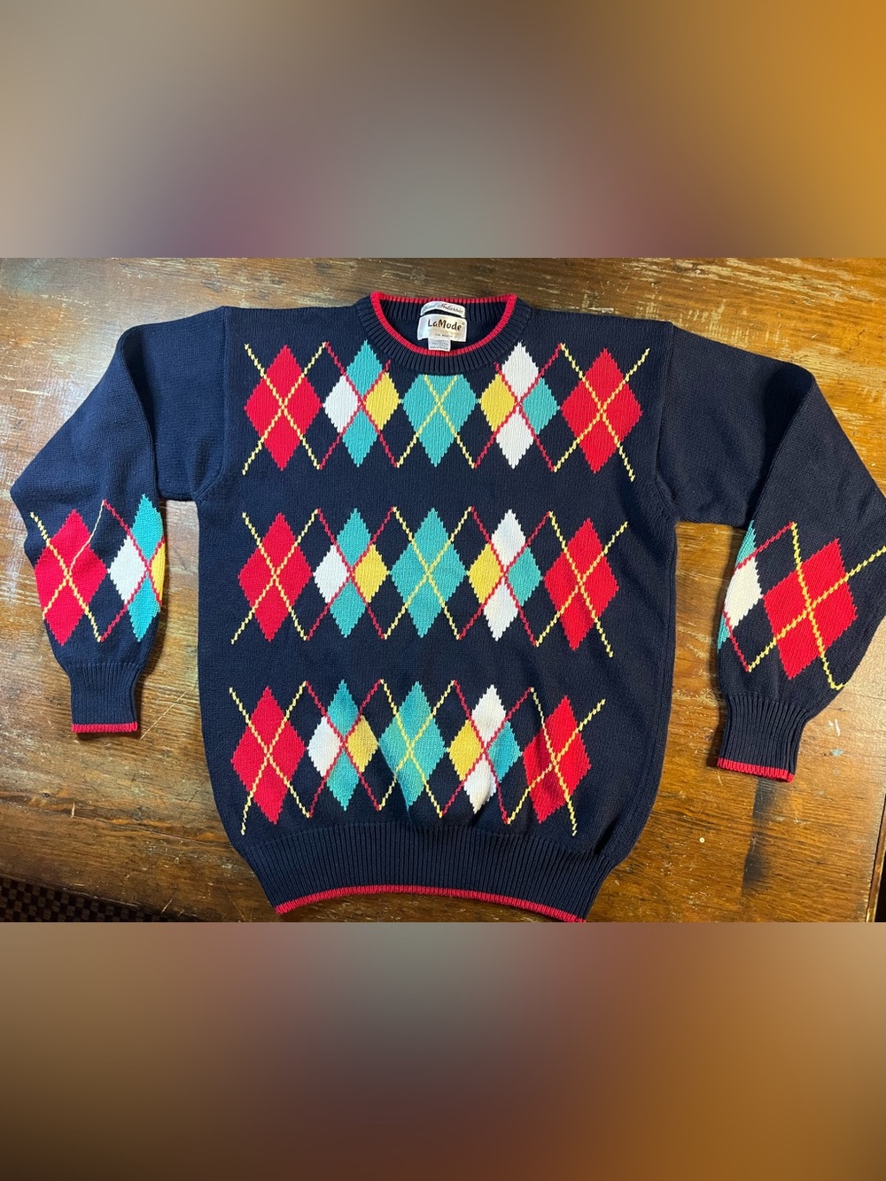 Vintage Lady LaMode Hand Intarsia Sweater